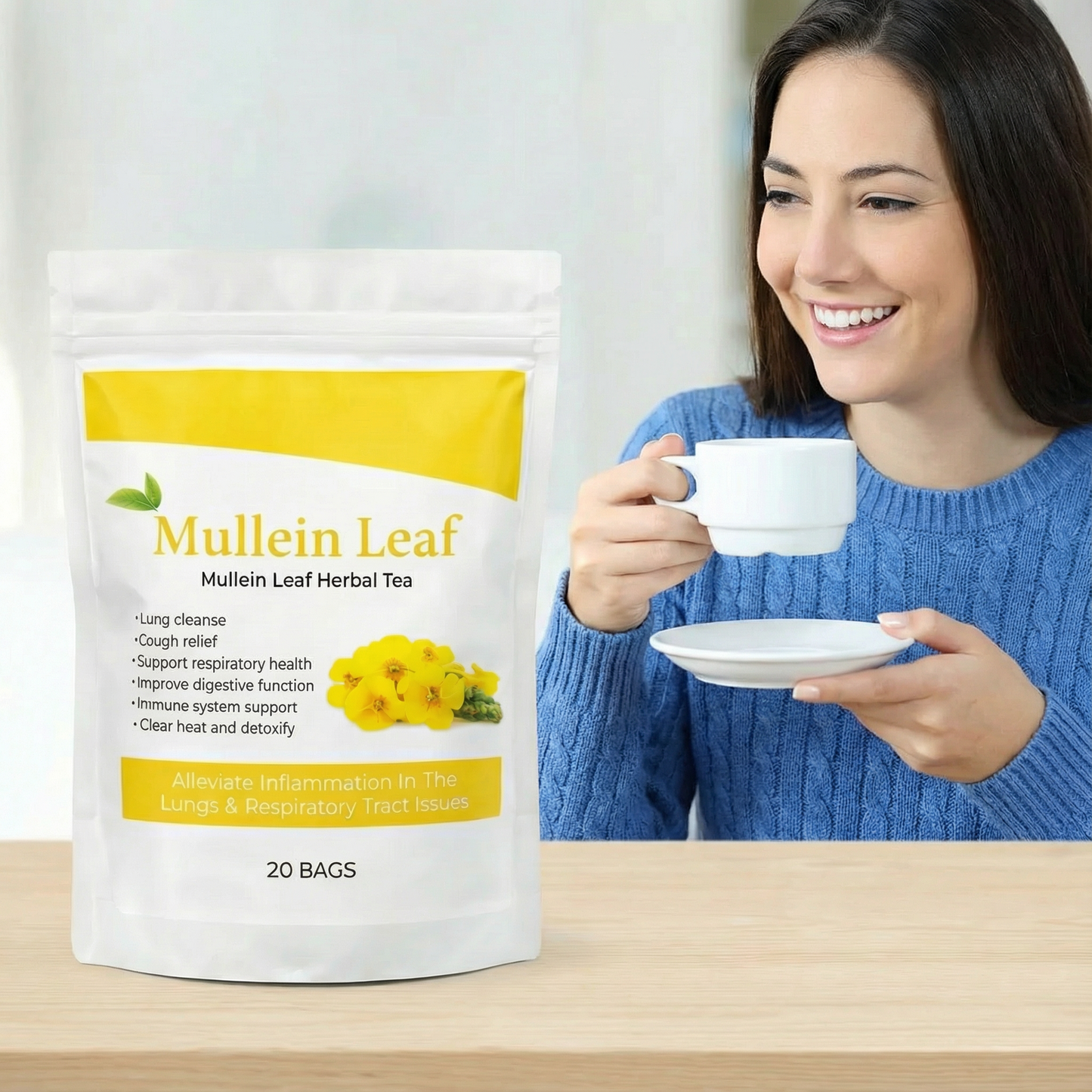 100% Mullein Leaf Herbal Tea (20 Bags)